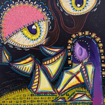 Prey vs. Predator
30 in x 30 in
acrylic on canvas