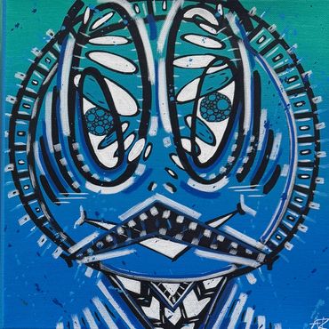 BLues 
12 in x 12 in 
acrylic on canvas 