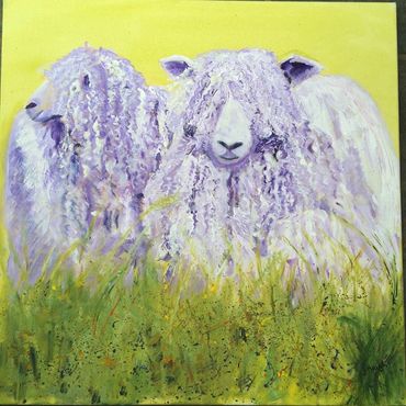 Lincoln Longwool sheep, print, artwork, commission art, abstract art, contemporary art, original art