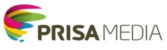 PRISA Media logo with colorful swirl design.