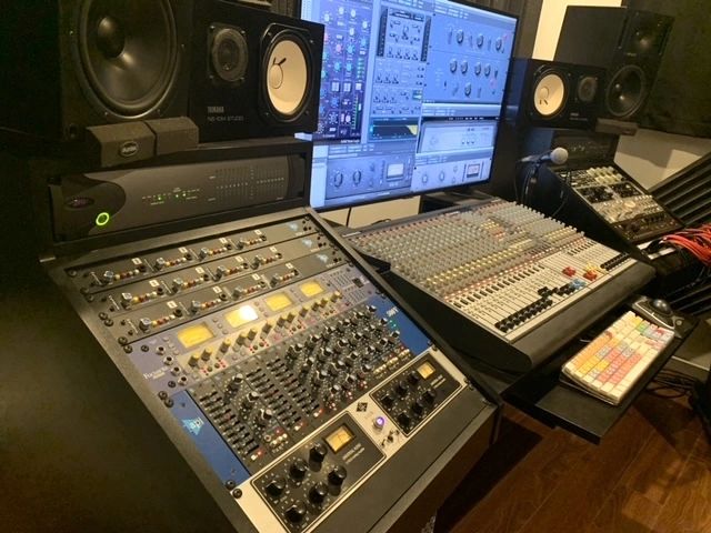 Recording studio interior for Sweet Creek Studios