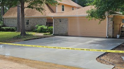 Not just another driveway replacement. This 4,000 psi concrete mix has fibermesh 150 added.