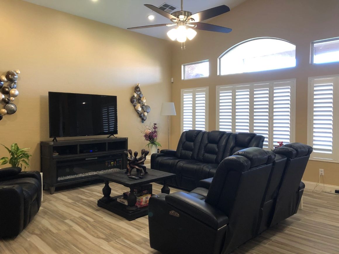 Shared living room at Marigold at Redwood Assisted Living Home.