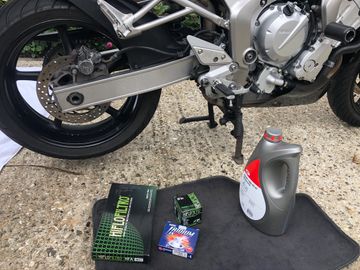 Service parts used on a motorcycle
