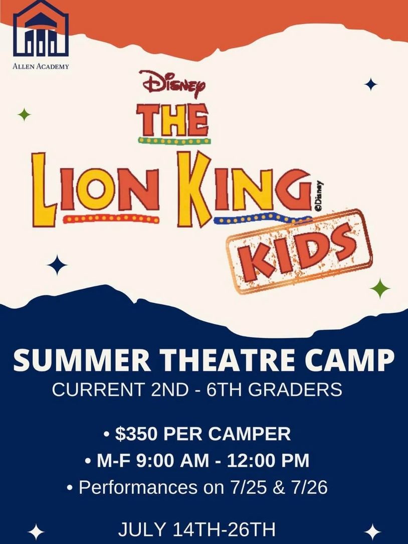 Lion King Summer Theater Camp in Bryan College Station Texas