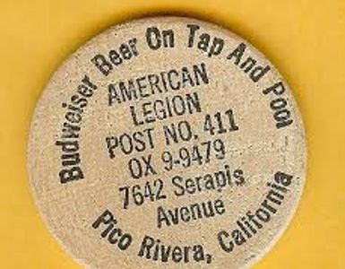 Beer coupon for a free beer at the American Legion post 411 Rivera 