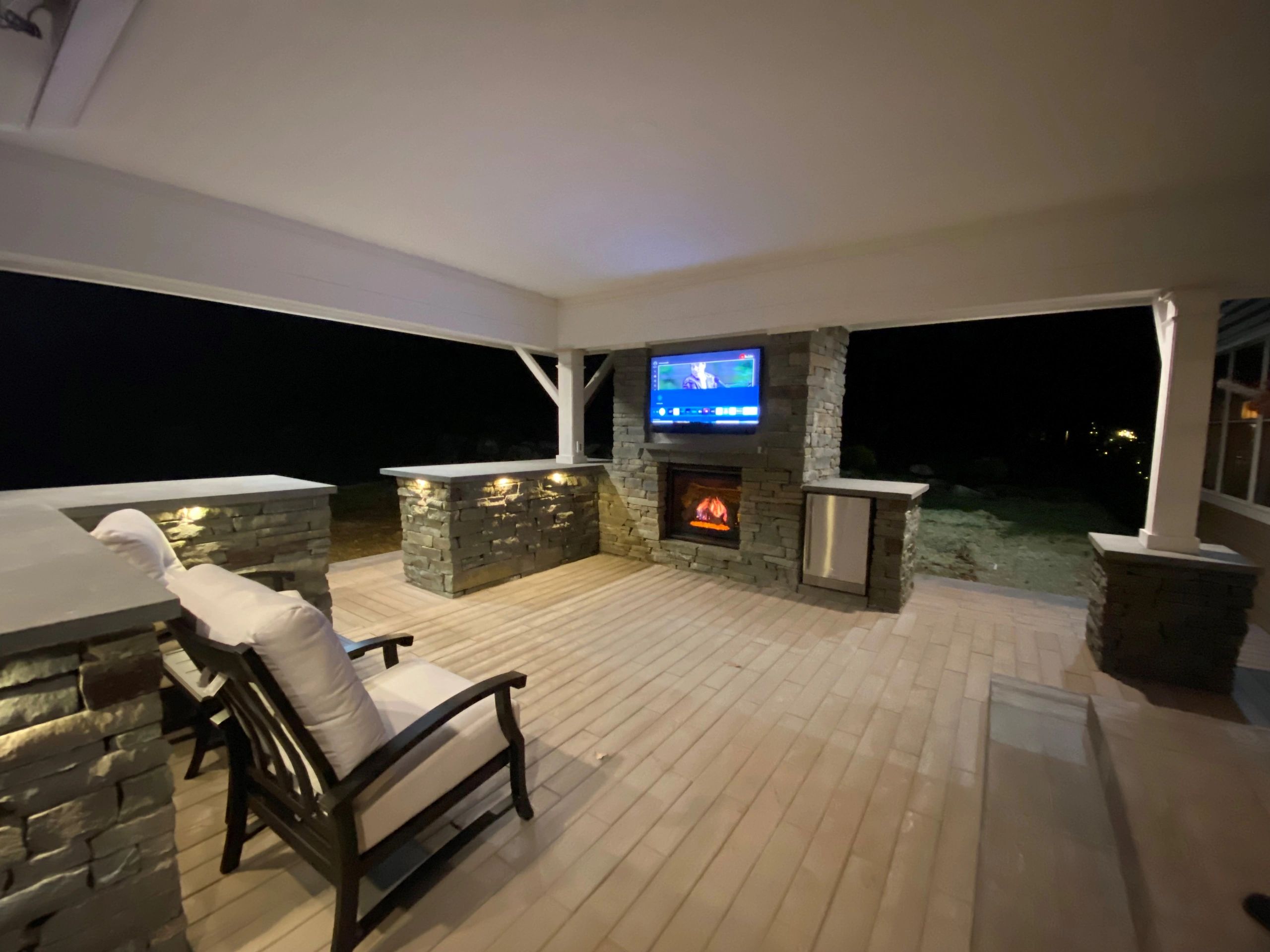 Bar, Fireplace, TV and More Outdoor Features by Regency Landscape, LLC