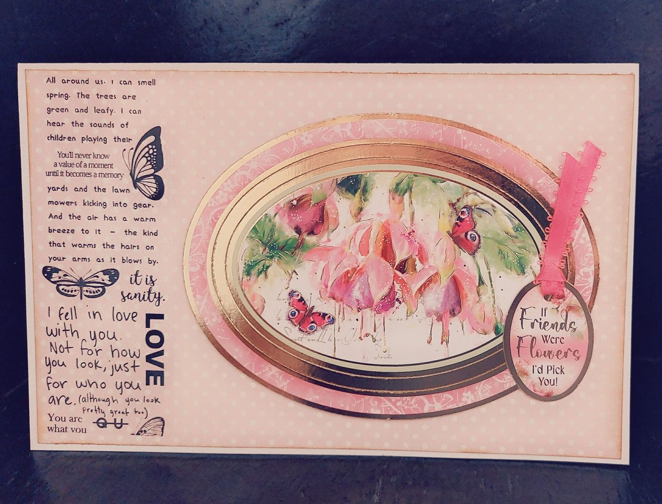 Fushia Pink friendship card