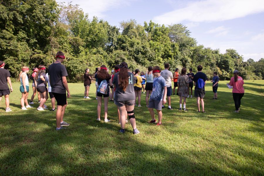 RYLA students working together during a LeaderShop session