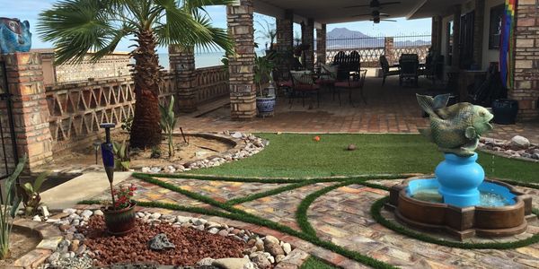 Courtyard both guest casita can relax