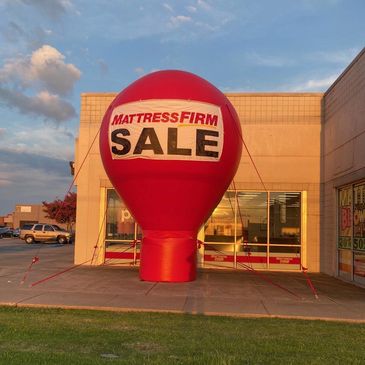 Holiday Sale, outdoor advertising, air balloon, mattress sale, 