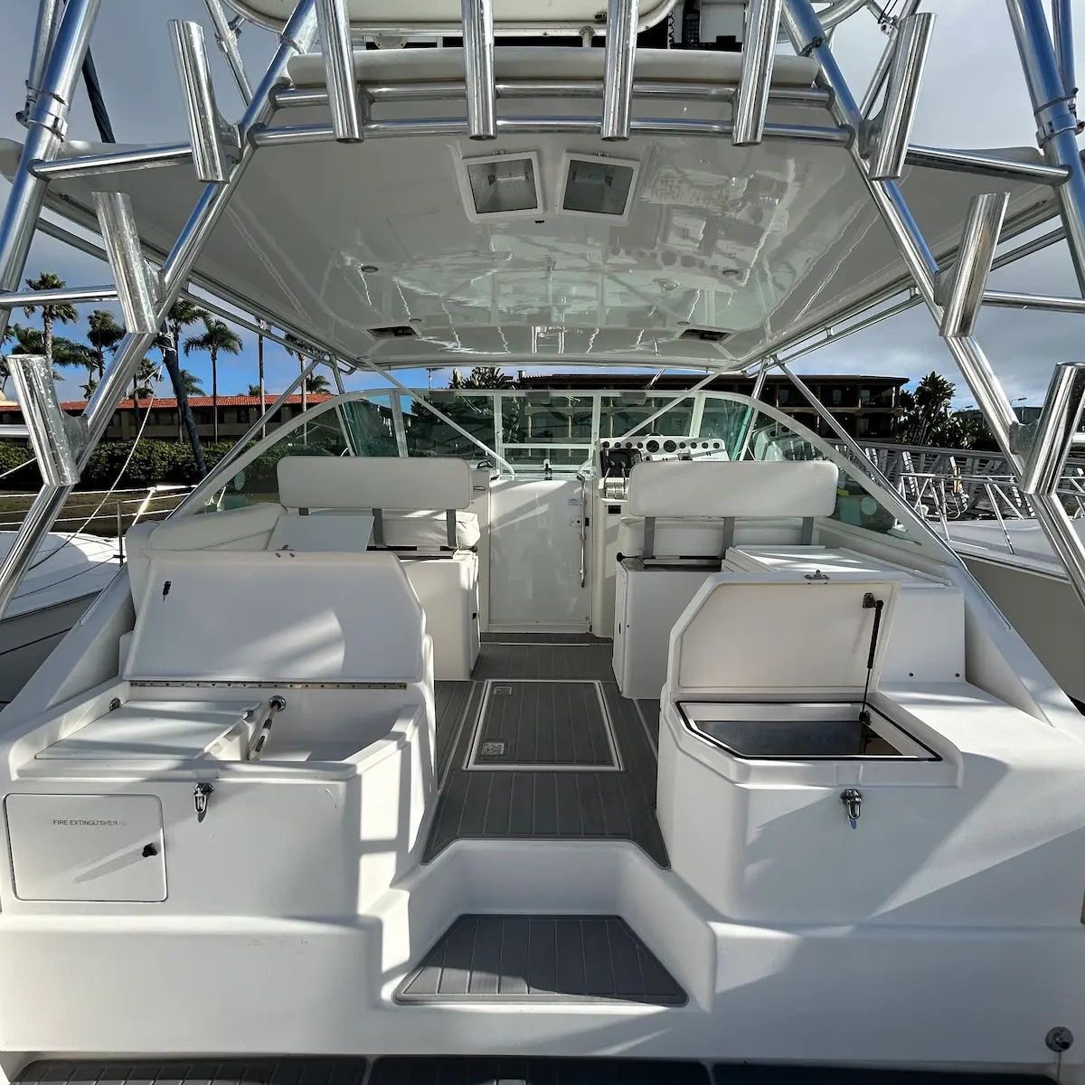 Boat after a detailing service was completed