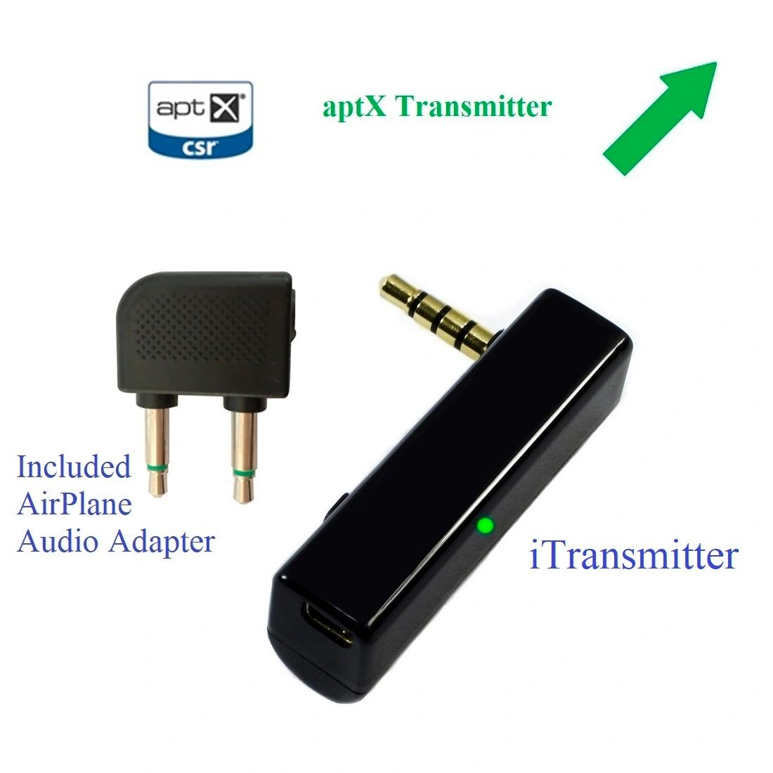 KOKKIA AirConnect_aptX : Airplane in-Flight Bluetooth Transmitter with aptX,  Lets You untether from Seats,Freely Enjoy