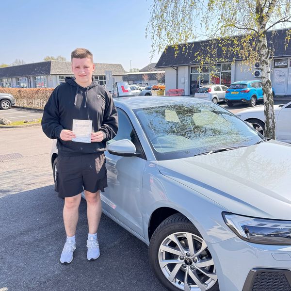Ben passing his driving test. 