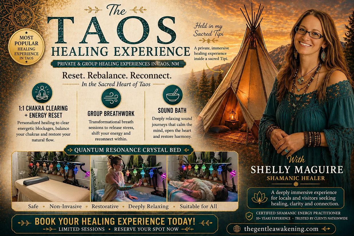 Healing experience in Taos with Shelly Maguire inside a sacred tipi.