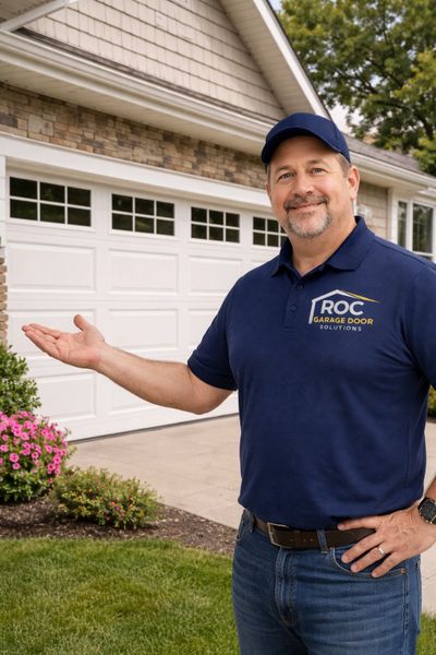 Rick, our tech shows a garage door after we replace a broken spring. 
Emergency garage door in Roche