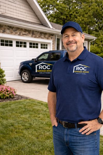 Roc Garage Door Solution Pick-Up Truck. Garage door Services in Rochester NY and the area - Same Day