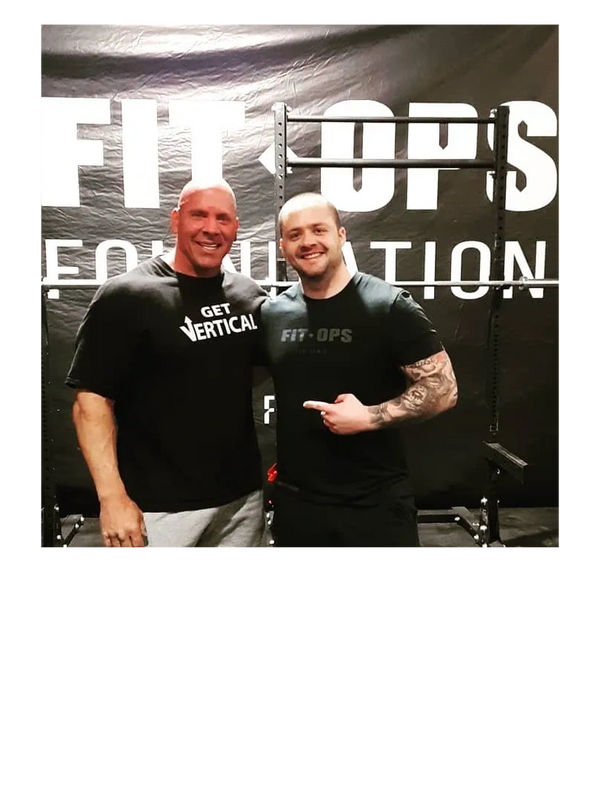 APG CEO Bruce Cardenas (right) pictured with a FitOps Foundation graduate,