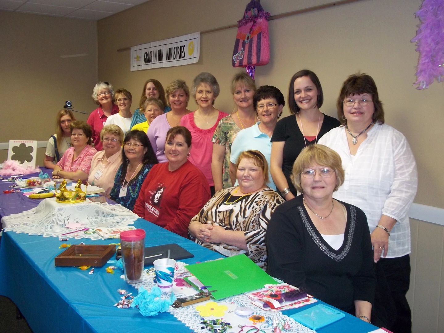 Group of women gathered for a meeting or event.