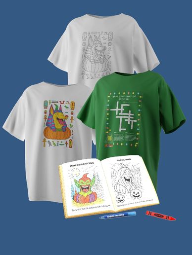 BustALaugh Crayon-Couture's Color-Me T-Shirt and Coloring Book