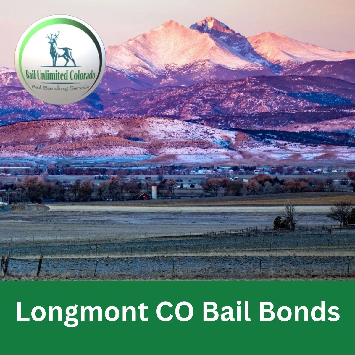 LOGO Bail Unlimited Colorado TEXT Longmont CO Bail Bonds IMAGE Longmont Colorado 40.1672, -105.10192