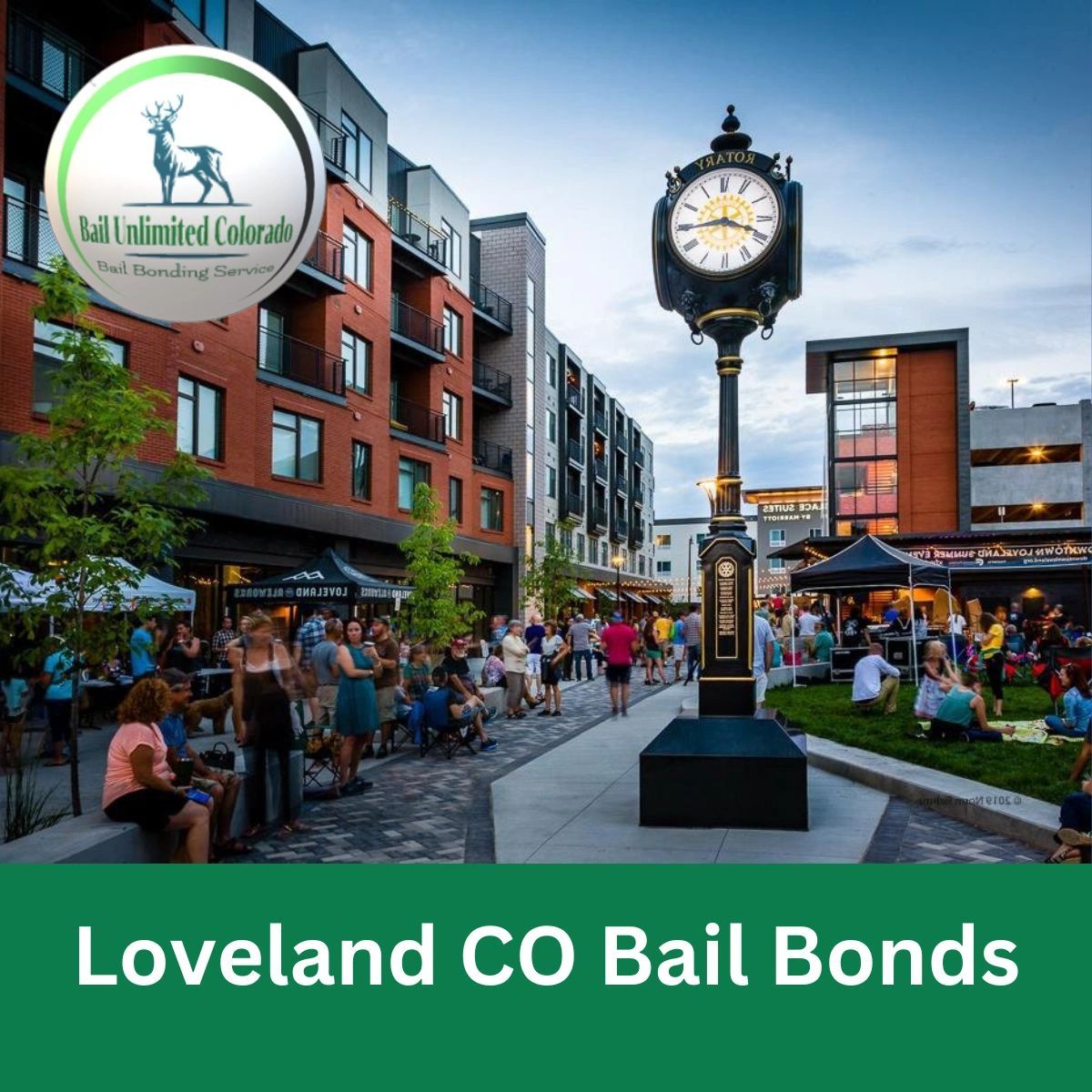 Loveland CO Bail Bonds LOGO Bail Unlimited Colorado Bail Bonding Services Image Downtown Loveland CO