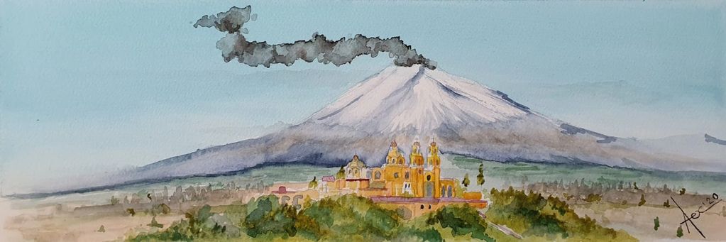 Popocatepetl volcano
2021
30X70cm