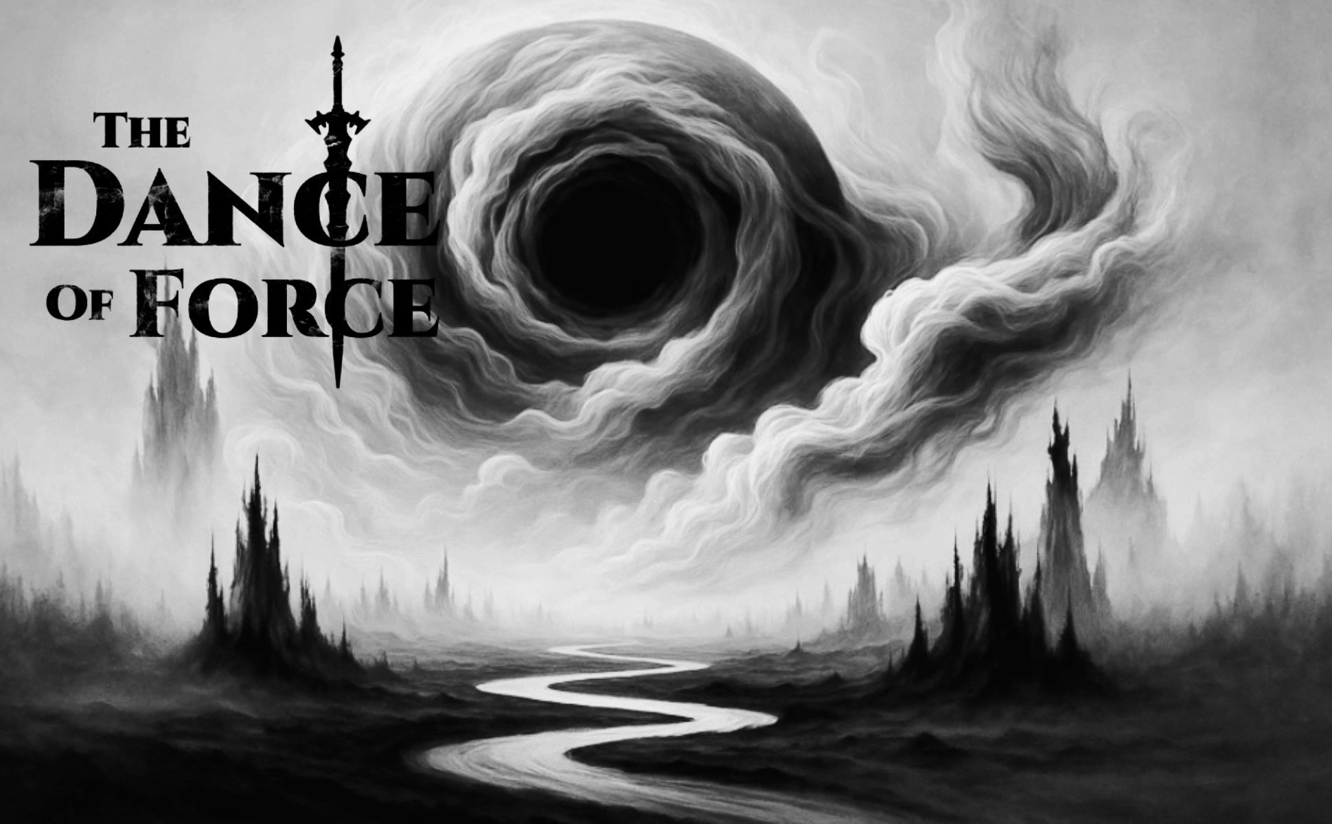 Artistic depiction of Draelithar, the haunting underworld from the epic fantasy The Dance of Force