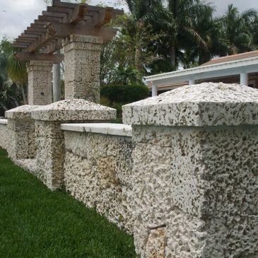 Stone columns and arches