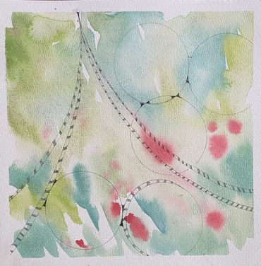 "Dream Dance"
Watercolor and ink
10" x 10"