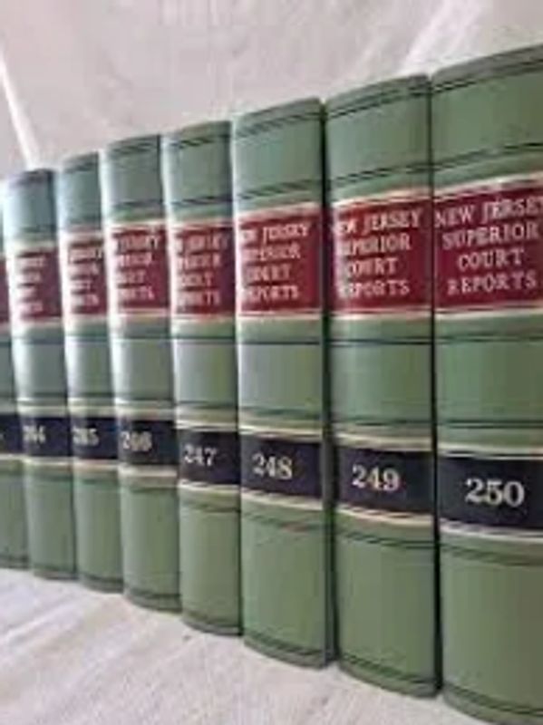 New Jersey law books belonging to Jed Marcus