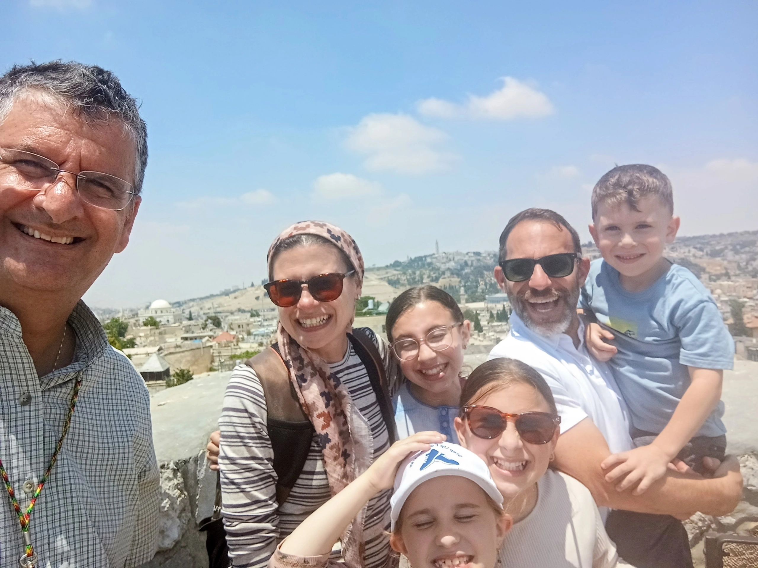 Happy Clients looking over Jerusalem Old City from Tower of David.
