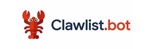 Logo featuring a red lobster and the text Clawlist.bot.