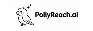 Logo of PollyReach.ai featuring a stylized bird with sparkles.