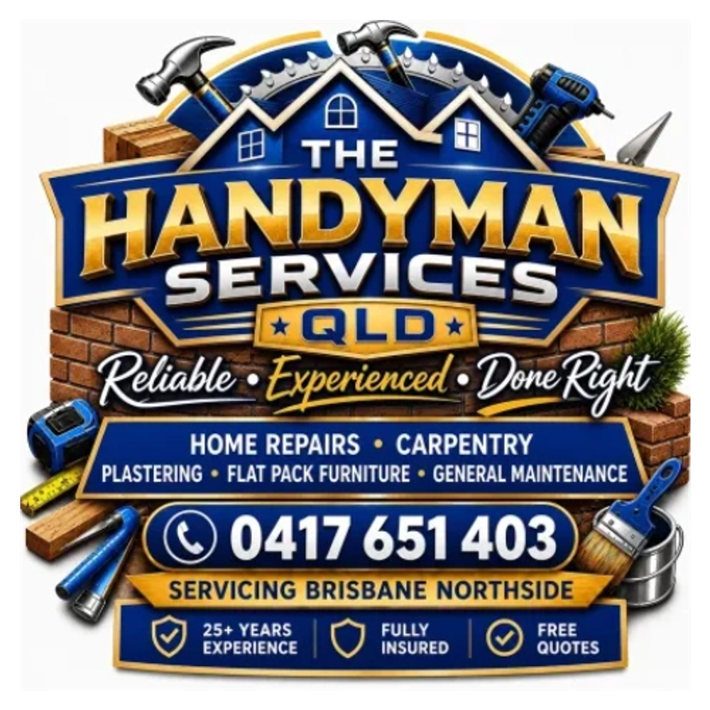 Logo for The Handyman Services QLD, offering reliable home repairs and carpentry.