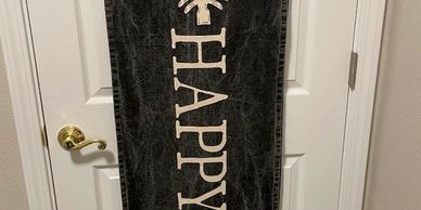 Long Skeleton 
table runner for Halloween.