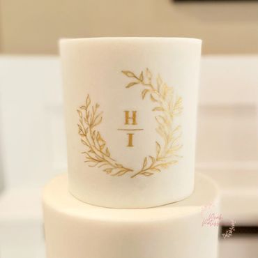 Close up of personalised monogram