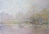 Mist on the River Wye (dry pastel, 7"x9")