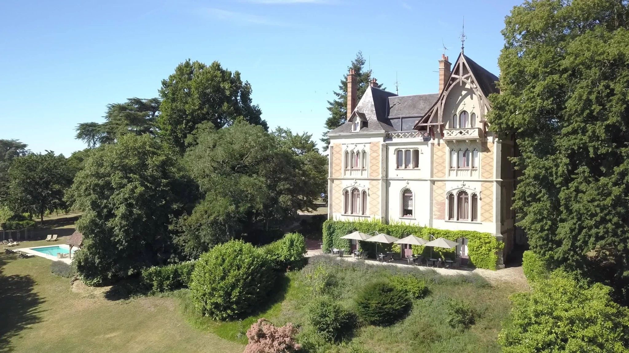 Chateau grounds with pool