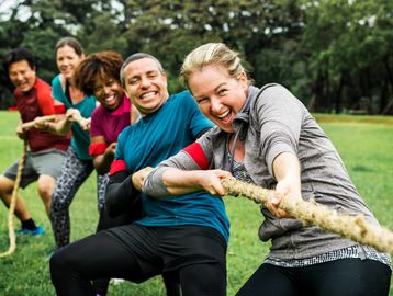 people playing tug of war 