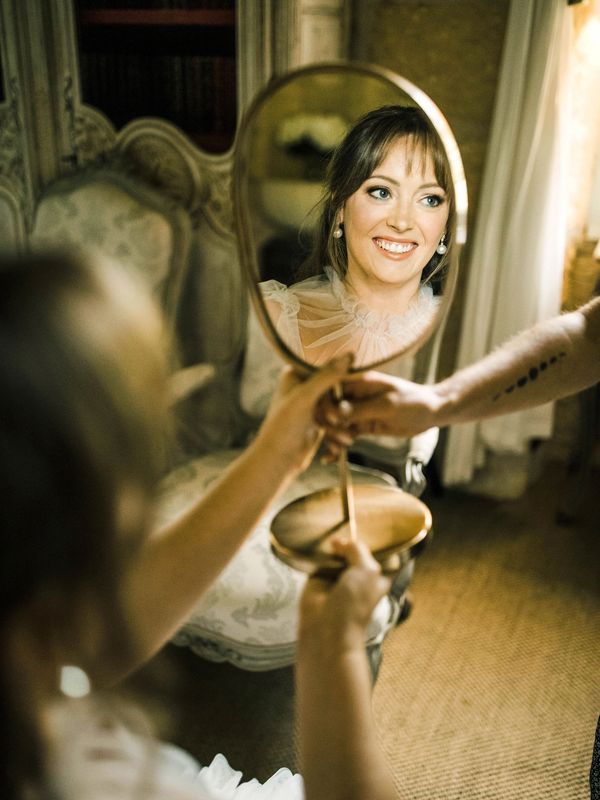 Bride getting ready