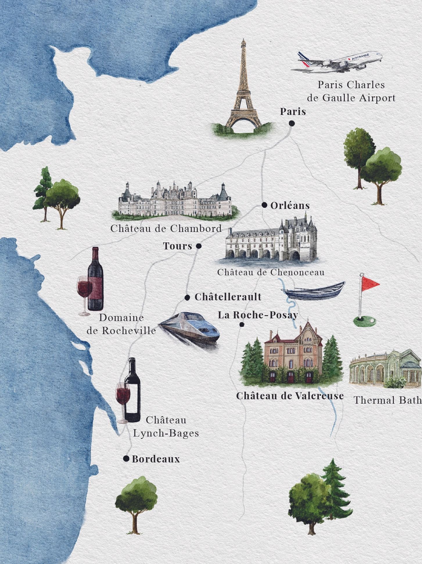 map of loire valley france 