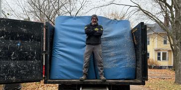 Man with  truck for The Mule Junk Removal, Services Residential and Commercial hauling