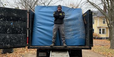 Man with  truck for The Mule Junk Removal, Services Residential and Commercial hauling