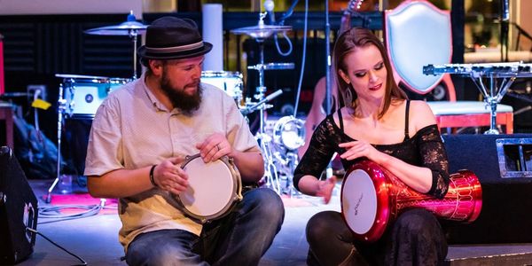 Shane and Elizabeth perform a doumbek duet.