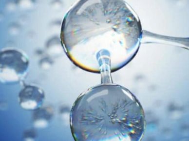 Close-up of interconnected transparent spheres.