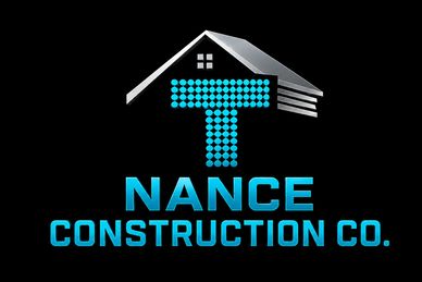 Logo featuring a house roof and letter T for Nance Construction Co.