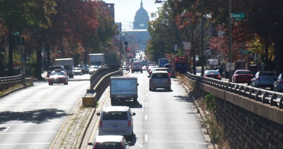 A view of the Capitol along North Capitol Street NW
