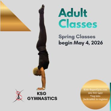 Adult gymnastics classes start May 4, 2026, at KSG Gymnastics.
