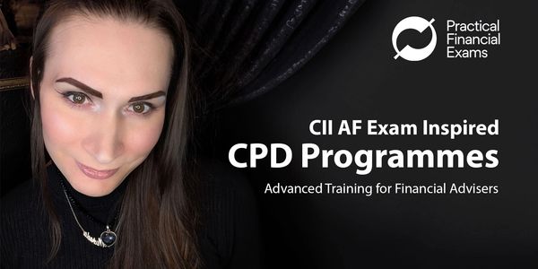 Woman promoting CPD programmes for financial advisers.